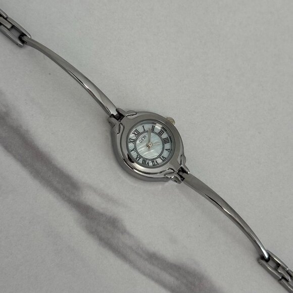 SKU:0203 Silver baby blue mini vintage vibe Watch+ in a gift bag Stainless steel